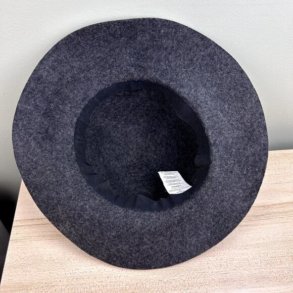 Rip Curl 100% Wool Felt Hat Braided Hat Band Charcoal Natural Fiber Accessories - Picture 7 of 10